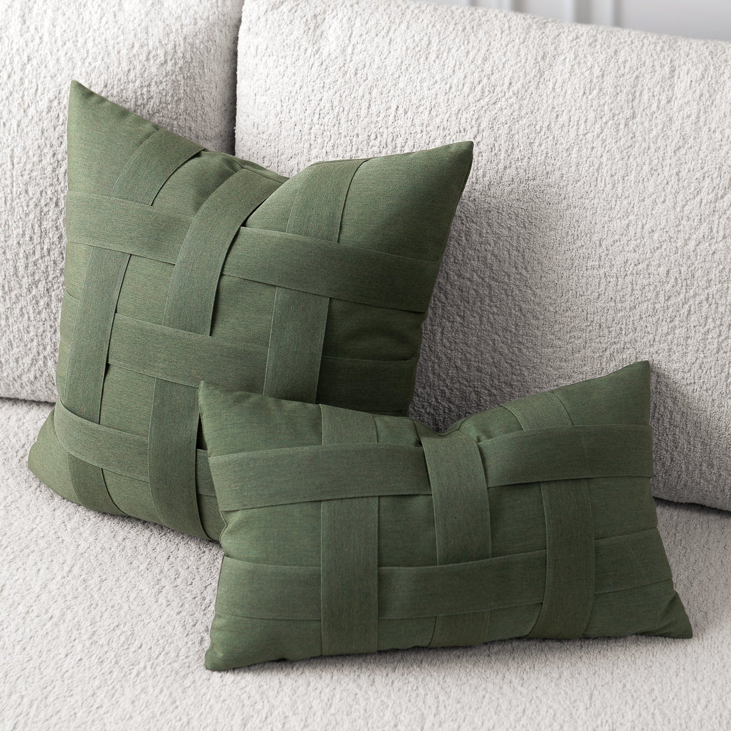 Basketweave Fern 20"x20" Toss Pillow