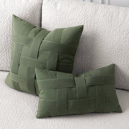 Basketweave Fern 20"x20" Toss Pillow