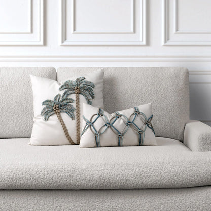 Aqua Rope 12"x20" Toss Pillow