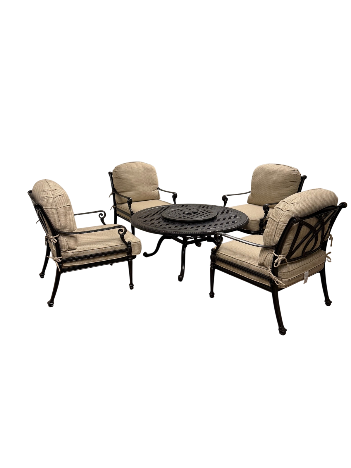 Gensun 5 Piece Chat Set w/ Lazy Susan