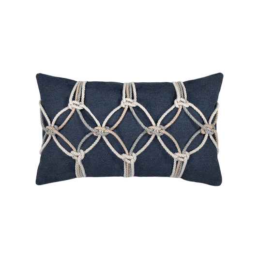 Indigo Rope 12"x20" Toss Pillow