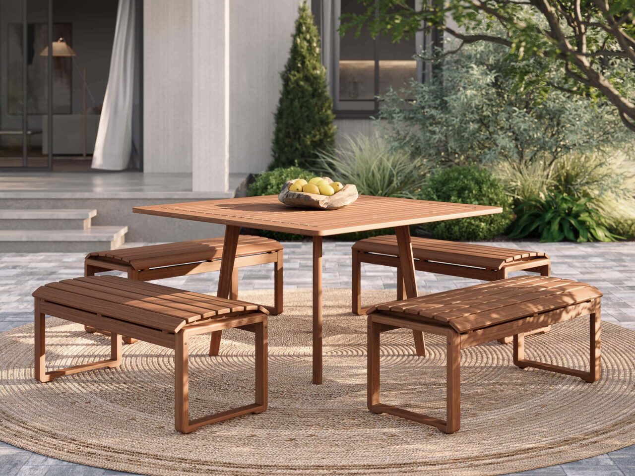 Foundations 53” Square Ipe Dining Table