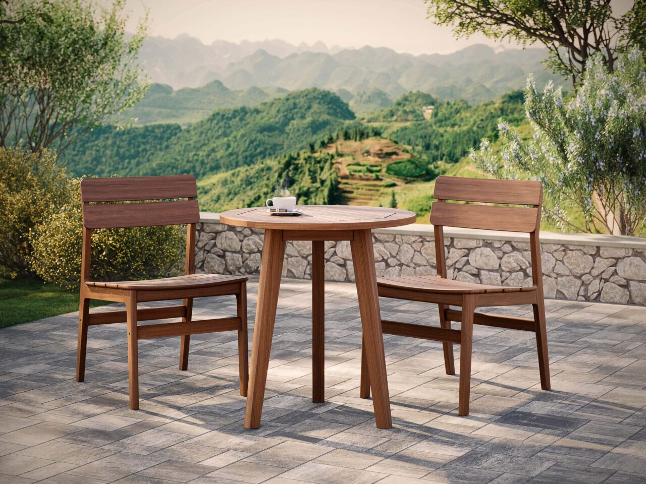 Foundations 28” Round Ipe Bistro Table