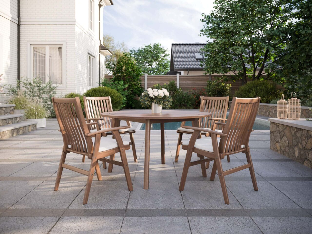 Foundations 52” Round Ipe Dining Table