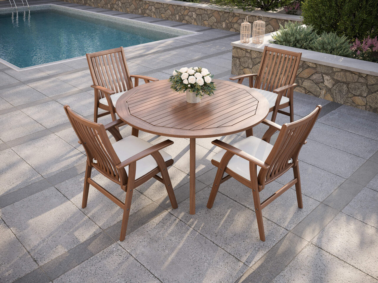 Foundations 52” Round Ipe Dining Table