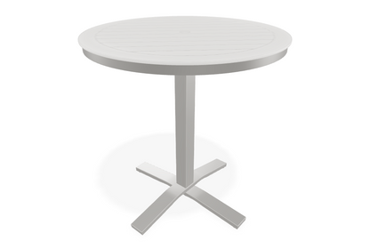 Slat 36" Round Bar Height Pedestal Table w/ hole