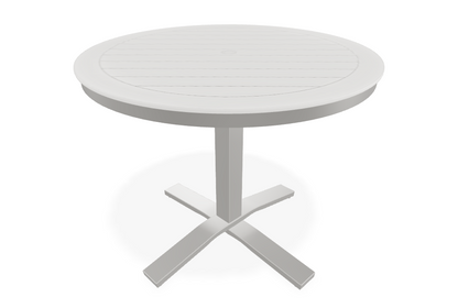 Slat 36" Round Dining Height Pedestal Table w/ hole