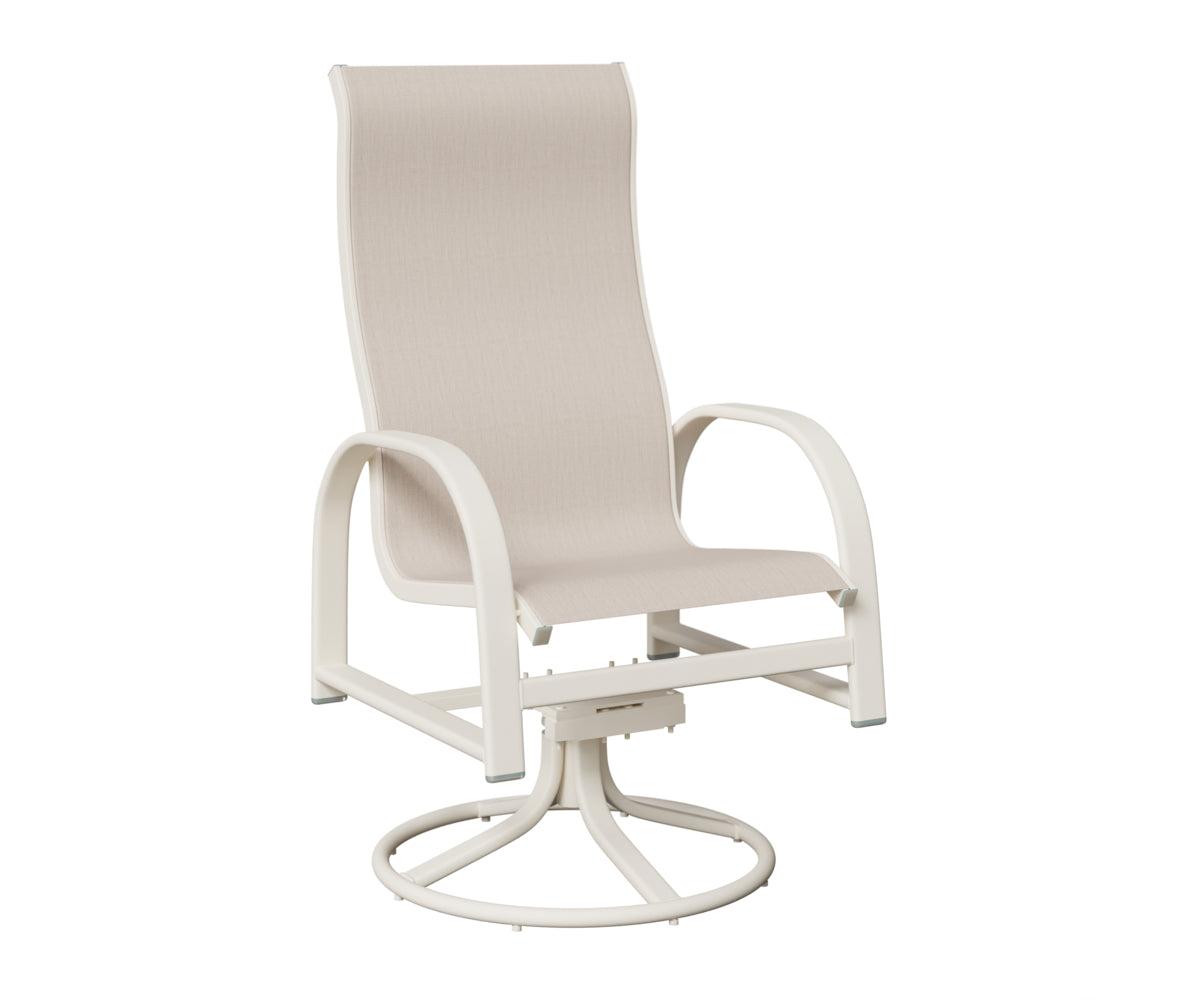 Murphy High Back Sling Swivel Rocker Dining Chair