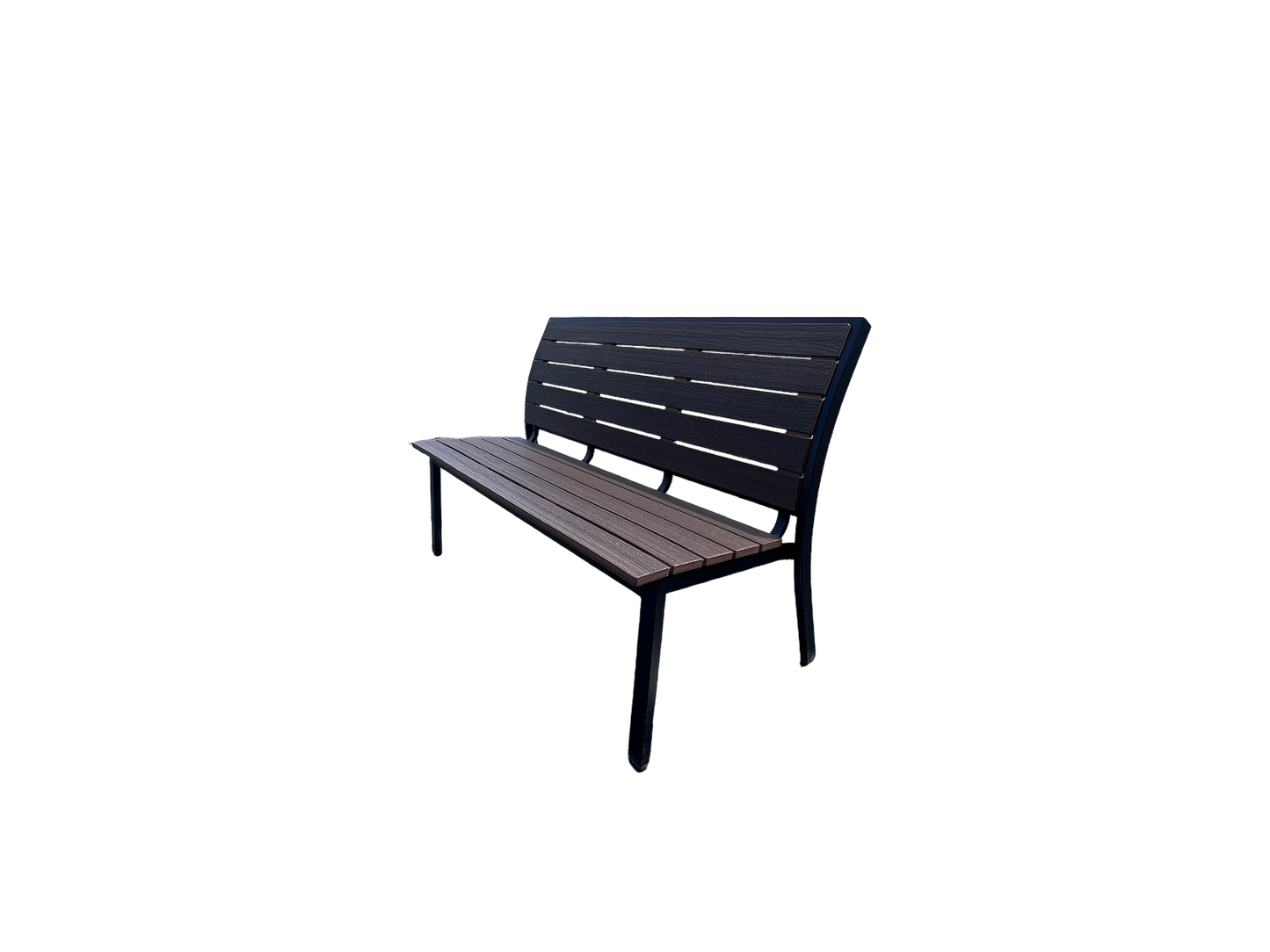 Bazza 56" Stacking Armless Bench (Chestnut/Black)