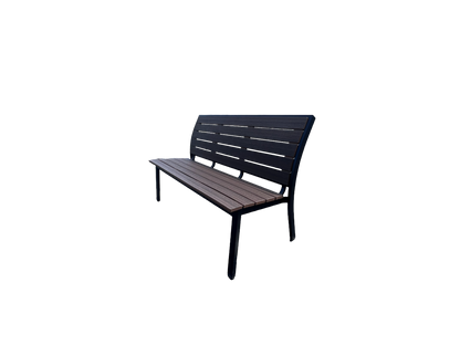 Bazza 56" Stacking Armless Bench (Chestnut/Black)
