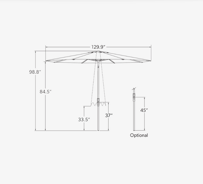 Twist Tilt 11' Octagon Umbrella