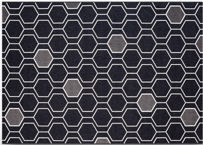 Geo - Black Outdoor Rug