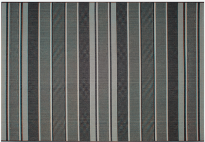 Soho Textured Stripe - Black Outdoor Rug