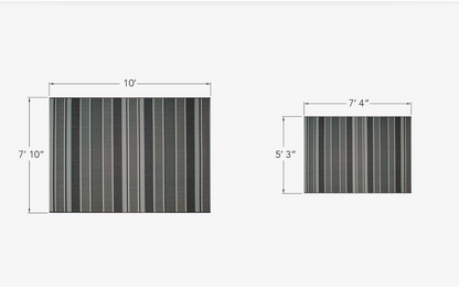 Soho Textured Stripe - Black Outdoor Rug
