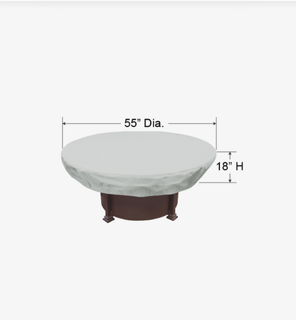 48" - 54" Round Fire Table, Ottoman & Occasional Table Cover