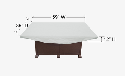 X-Large Rectangular Fire Table, Ottoman & Occasional Table Cover