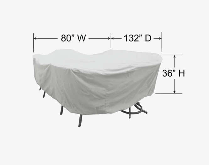 Large Oval/Rectangular Table & Chairs Cover