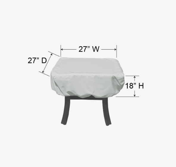 19" - 26" Square Fire Table, Ottoman & Occasional Table Cover