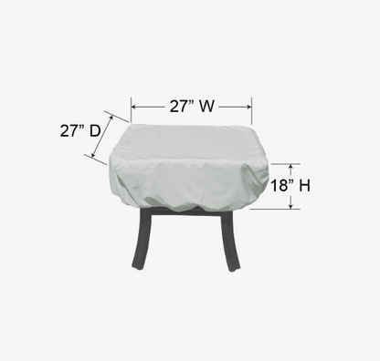 19" - 26" Square Fire Table, Ottoman & Occasional Table Cover