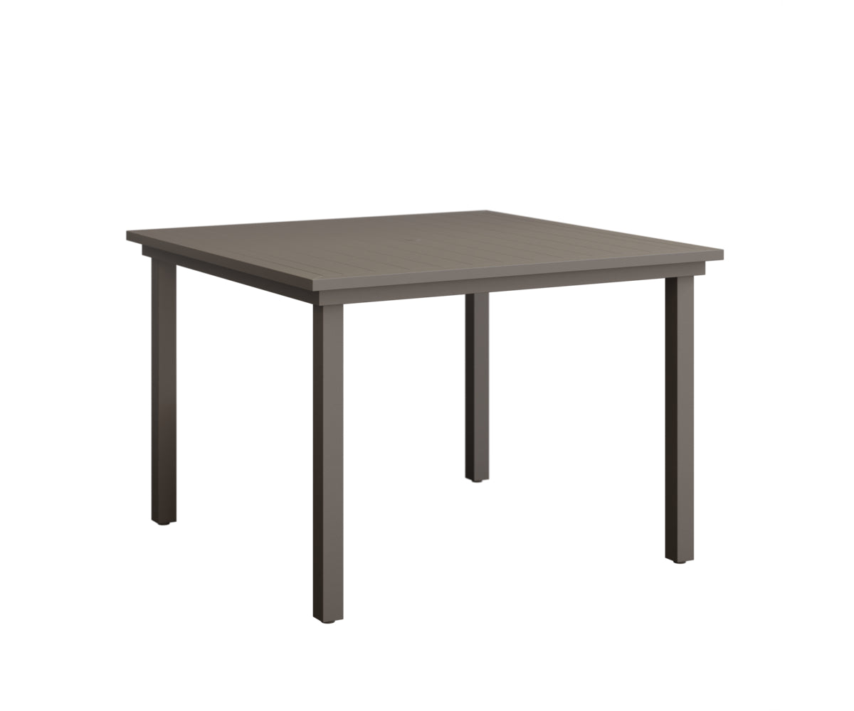 Vida 44″ Square Dining Table Aluminum Top
