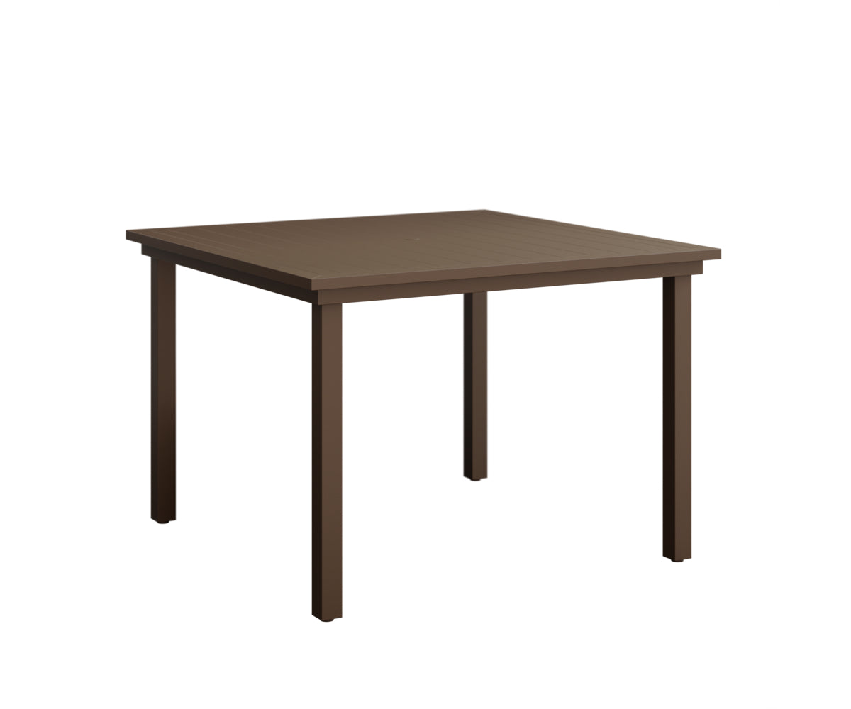 Vida 44″ Square Dining Table Aluminum Top