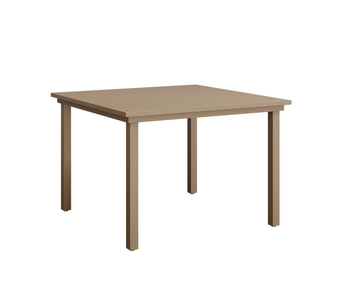 Vida 44″ Square Dining Table Aluminum Top