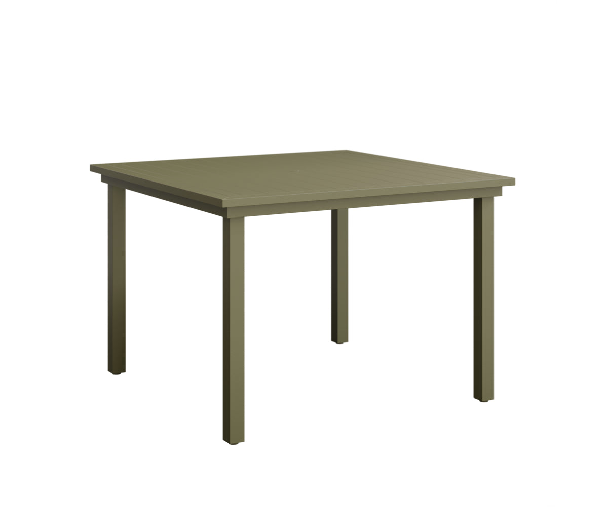 Vida 44″ Square Dining Table Aluminum Top