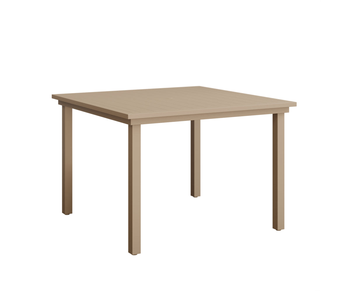 Vida 44″ Square Dining Table Aluminum Top