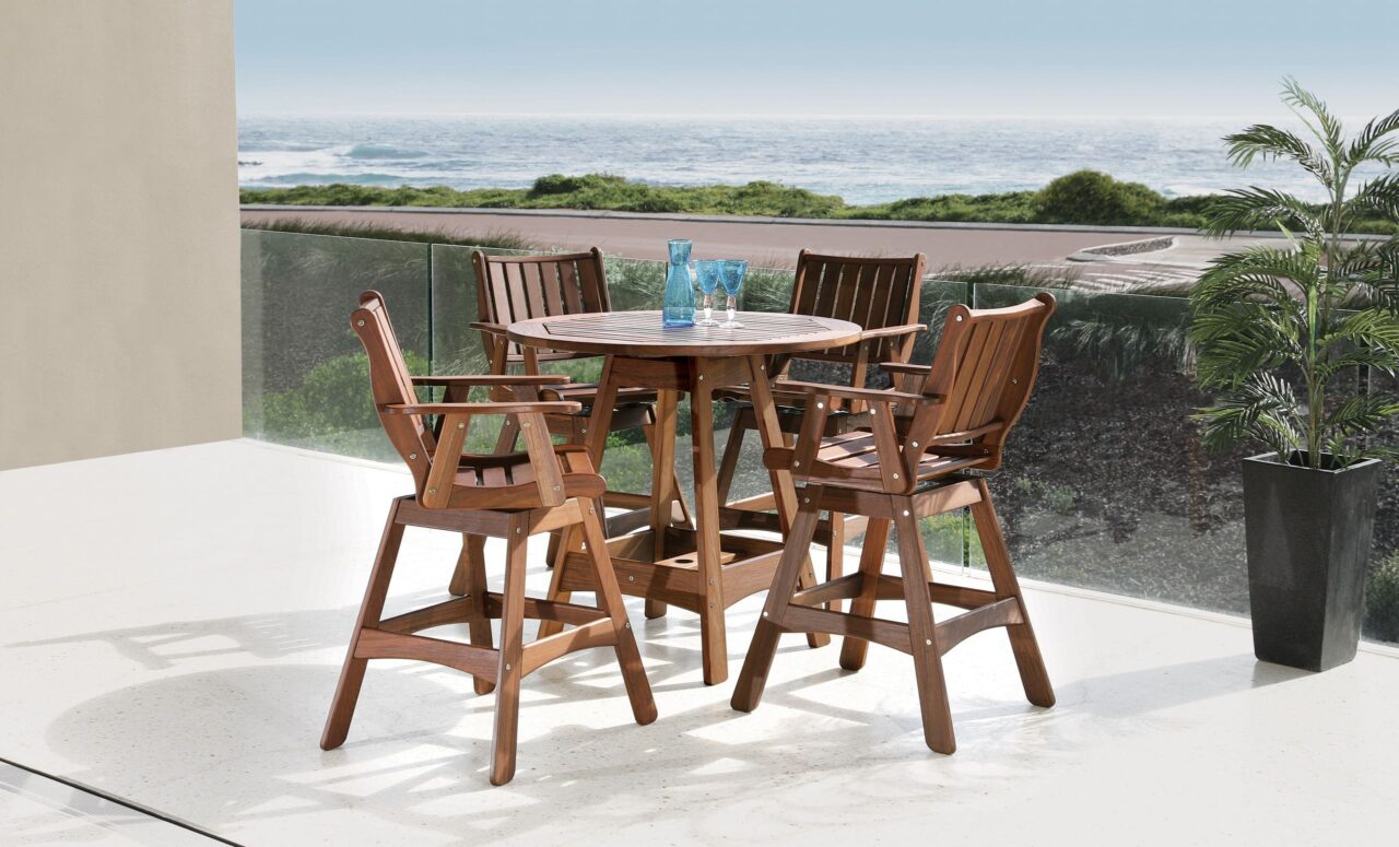 Heritage Integra Swivel Hi Dining Arm Chair | Classic Ipe