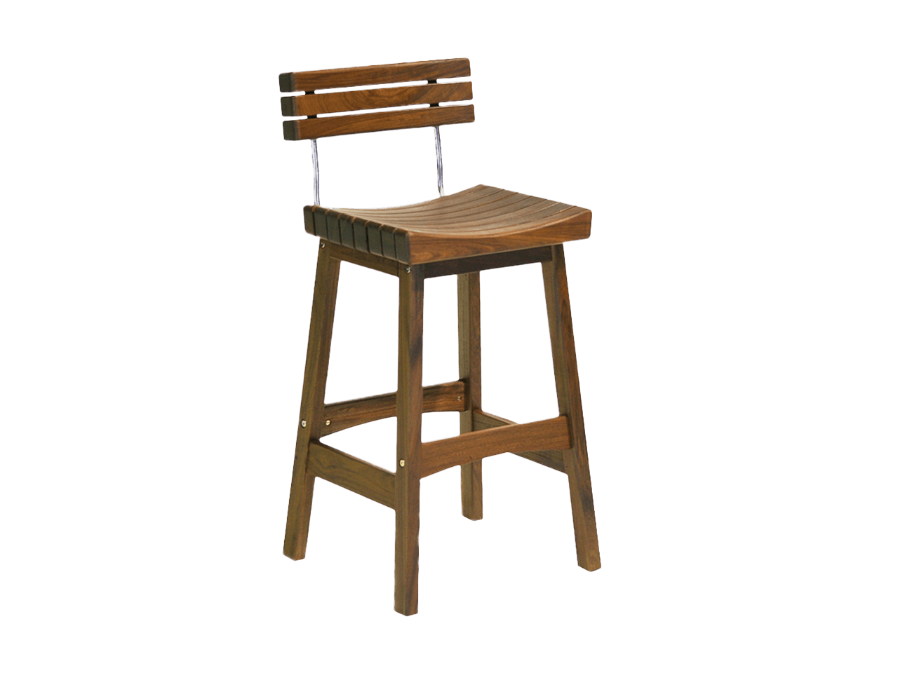 Heritage Sunset Bar Stool with Back | Classic Ipe