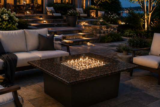 36" Square Granite Firetable