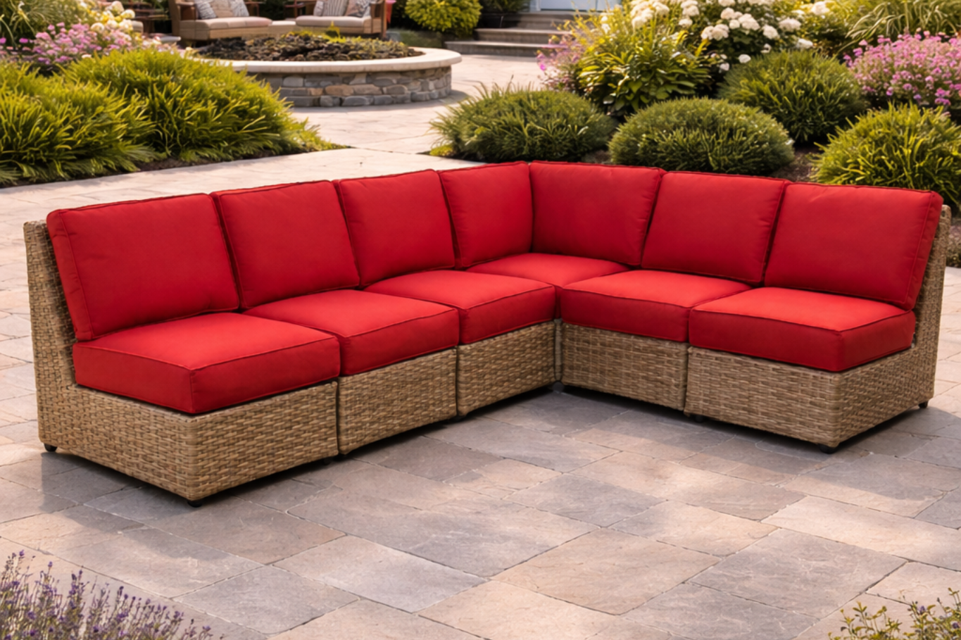 Biscayne 6 Seat Armless Sectional