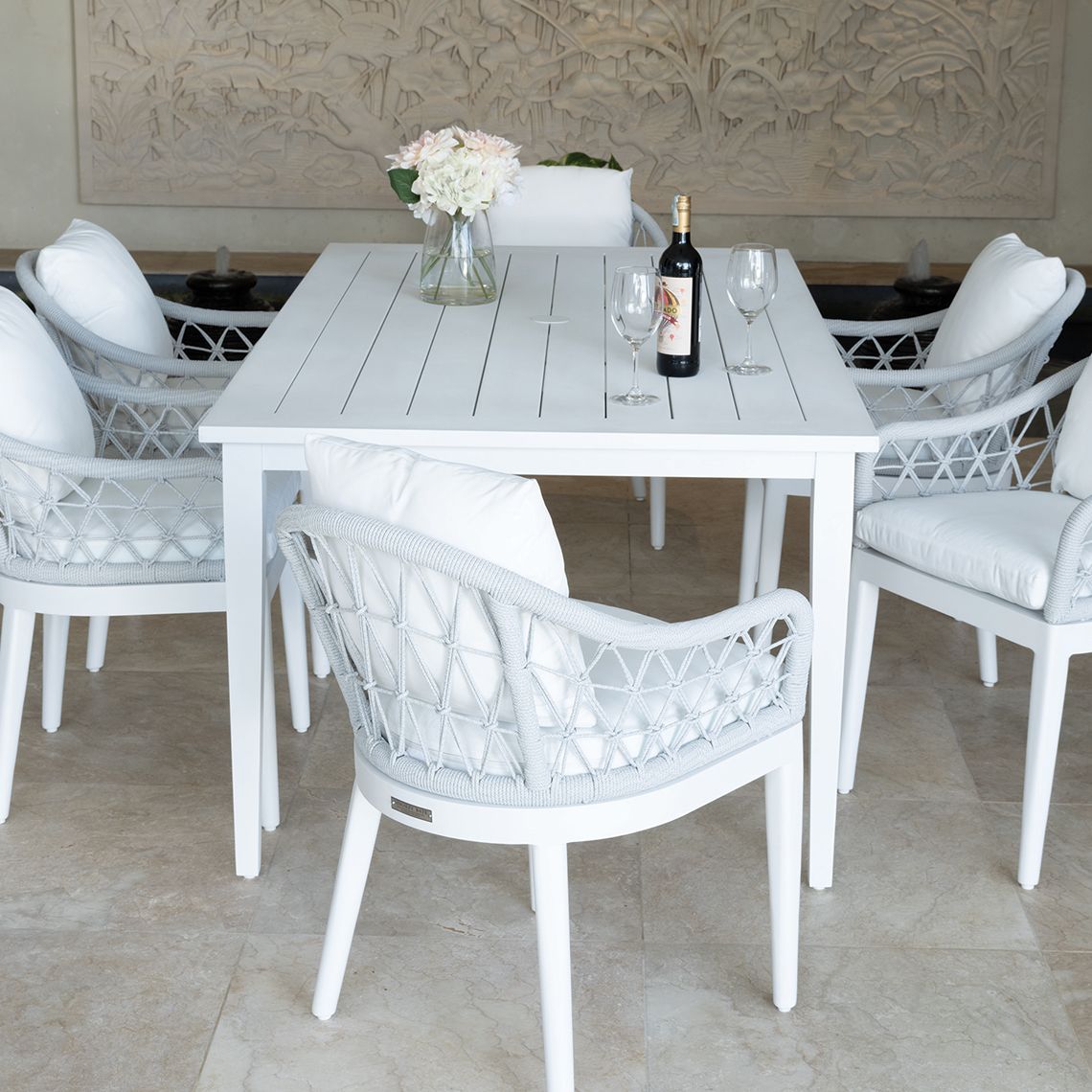 Tribeca Aluminum 72" Rectangular Dining Table