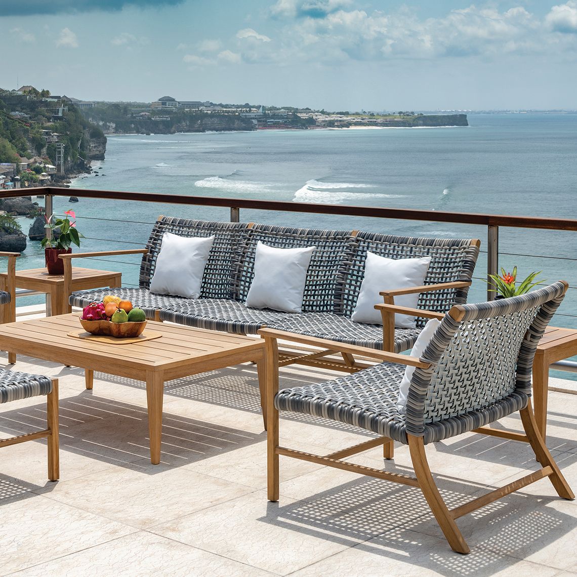 Catherine Teak Club Sofa